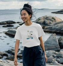 Load image into Gallery viewer, Scottish Seabird Centre - Womens Gannet T-shirt (black logo)
