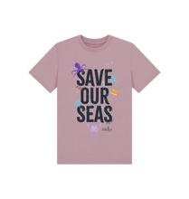 Load image into Gallery viewer, Mauve Printed Kids T-Shirt Front

