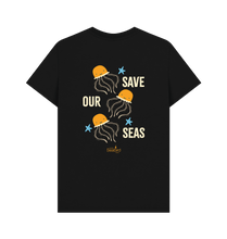 Load image into Gallery viewer, Black Printed T-shirt Back
