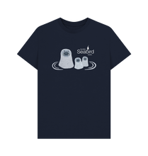 Load image into Gallery viewer, Navy Blue Printed T-shirt Front
