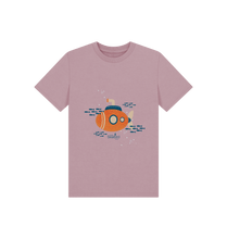 Load image into Gallery viewer, Mauve Printed Kids T-Shirt Front
