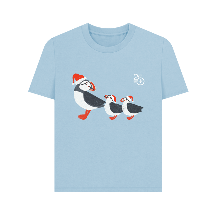 Milky Blue Printed T-shirt Front