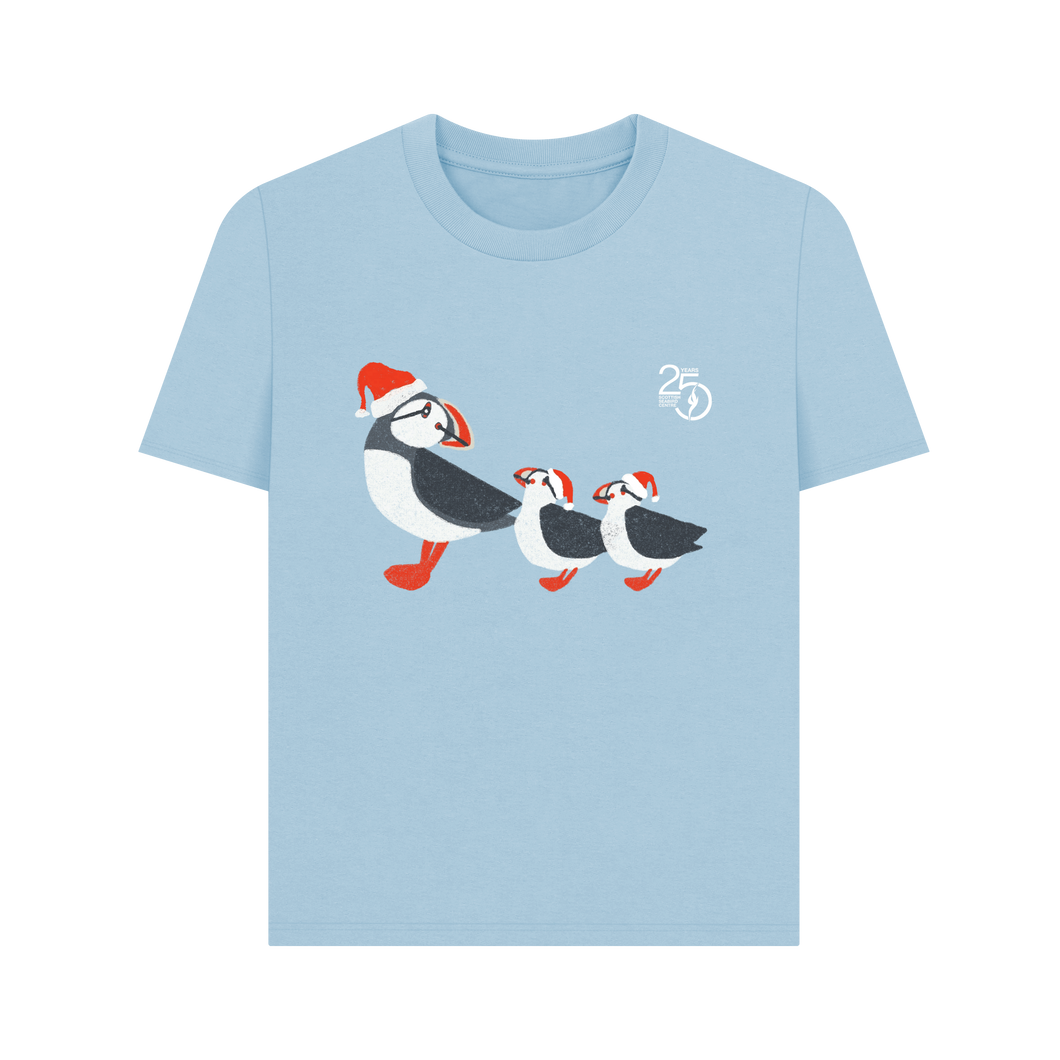 Milky Blue Printed T-shirt Front