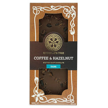 Load image into Gallery viewer, Coffee &amp; Hazelnut Dark Chocolate Bar 100g
