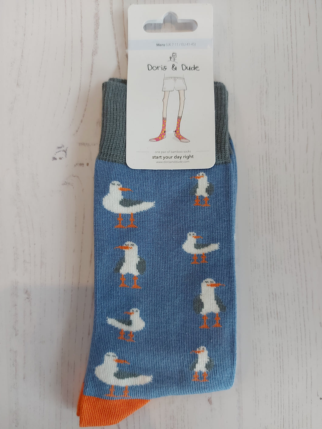Blue Seagull Socks (size 7-11)