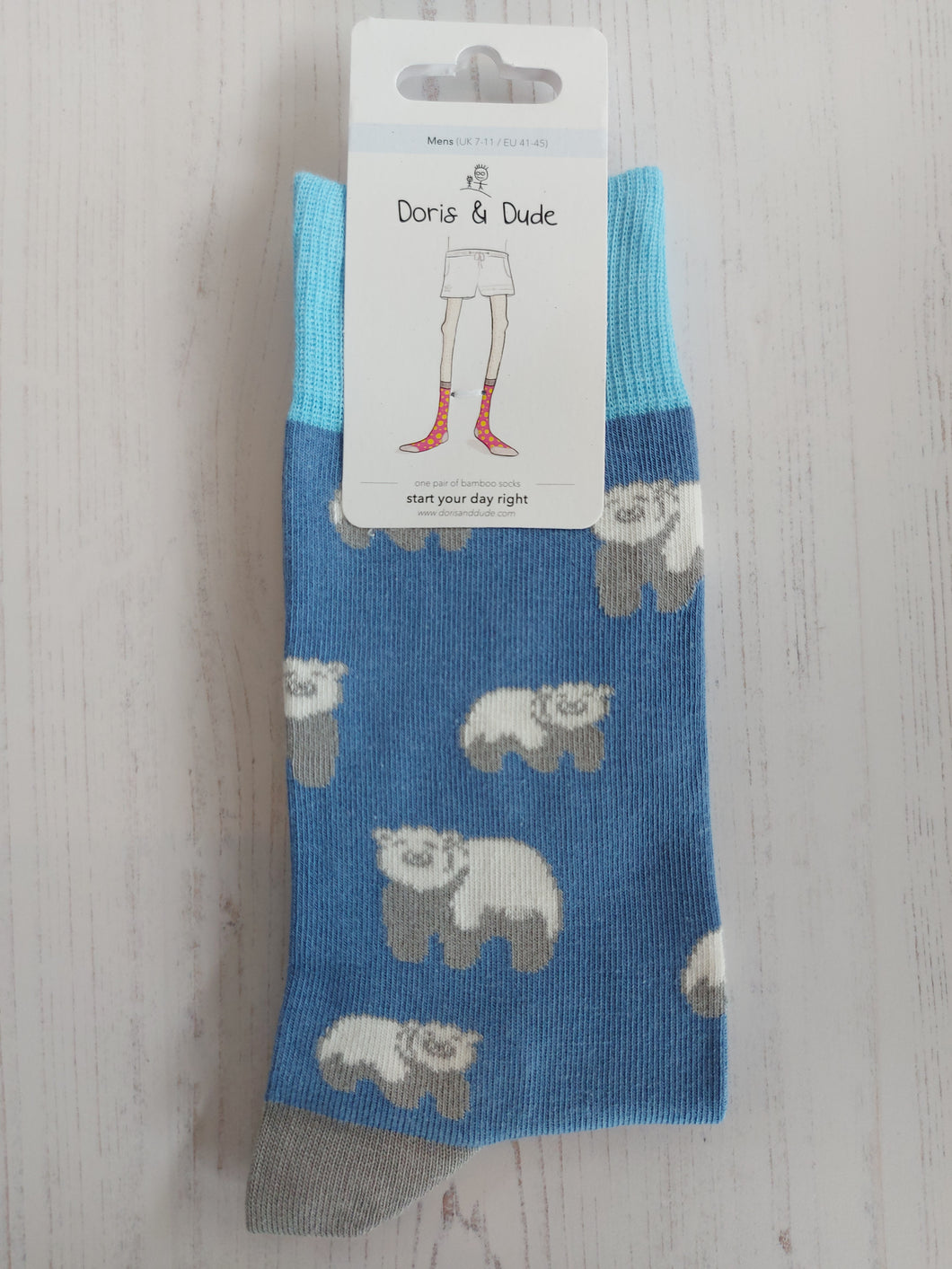 Blue Polar Bear Socks (size 7-11)