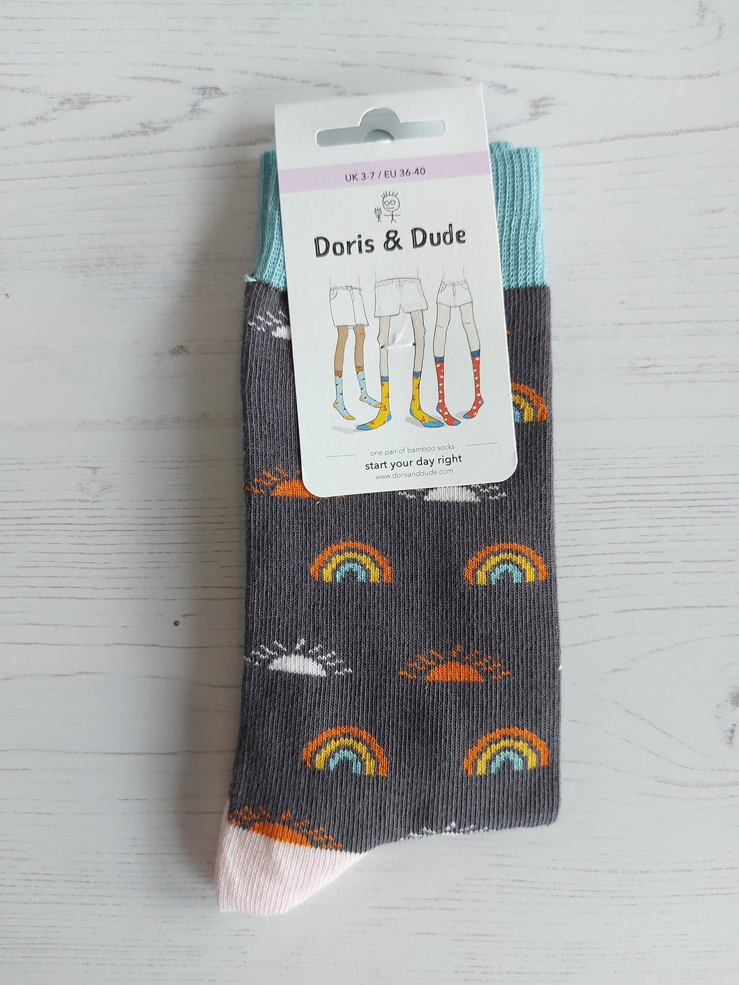 Dark Grey Sunshine socks (3-7)