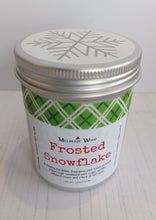 Load image into Gallery viewer, Frosted Snowflake vegan Christmas candle 250g
