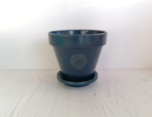 Load image into Gallery viewer, Navy Blue Ocean Plastic Plant Pot
