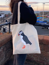 Load image into Gallery viewer, Puffin Canvas Shopper Bag
