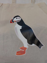 Load image into Gallery viewer, Puffin Canvas Shopper Bag

