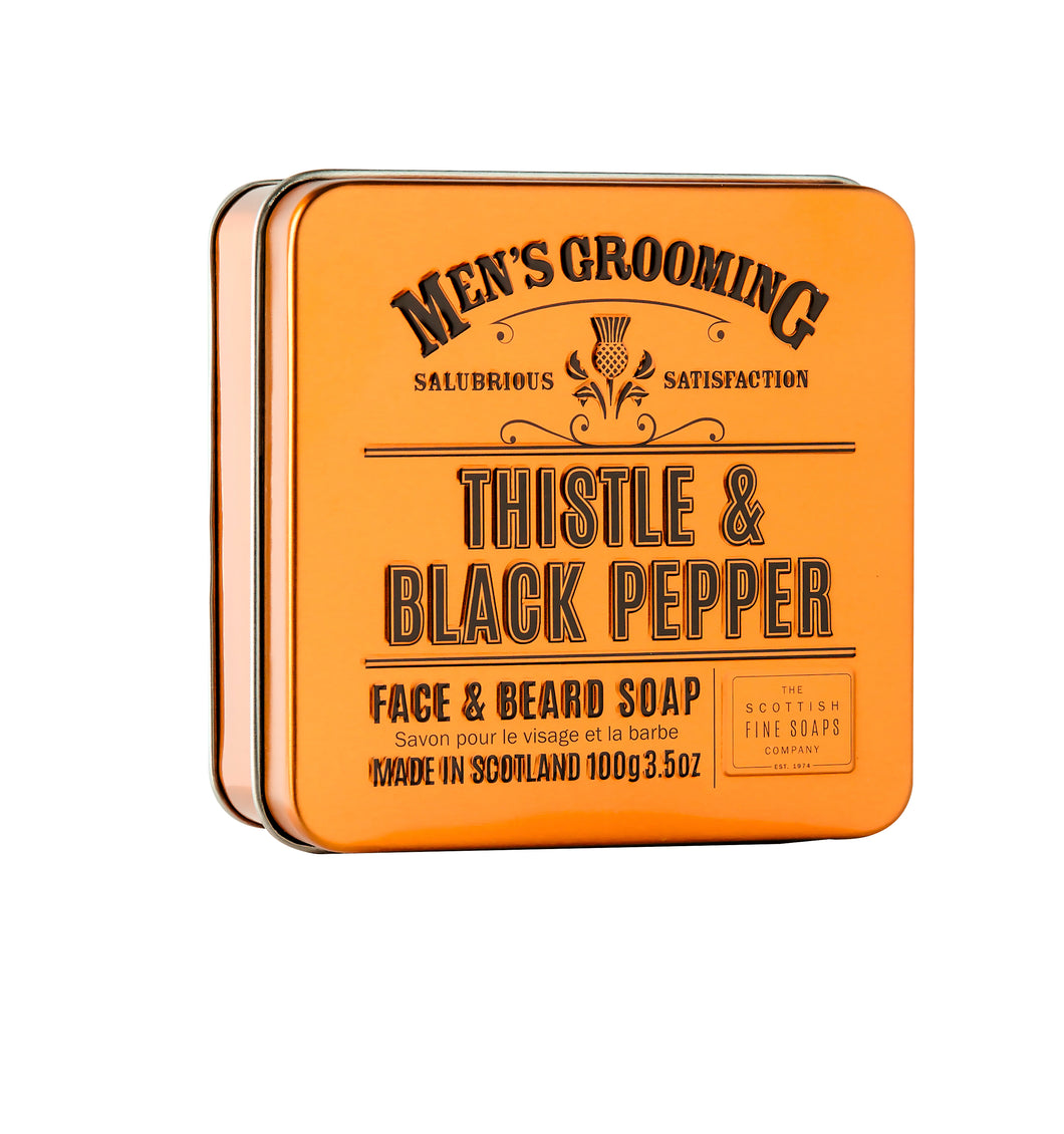 Thistle & Black Pepper Face & Beard Soap 100g