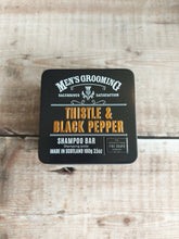 Load image into Gallery viewer, Thistle &amp; Black Pepper Shampoo Bar 100g
